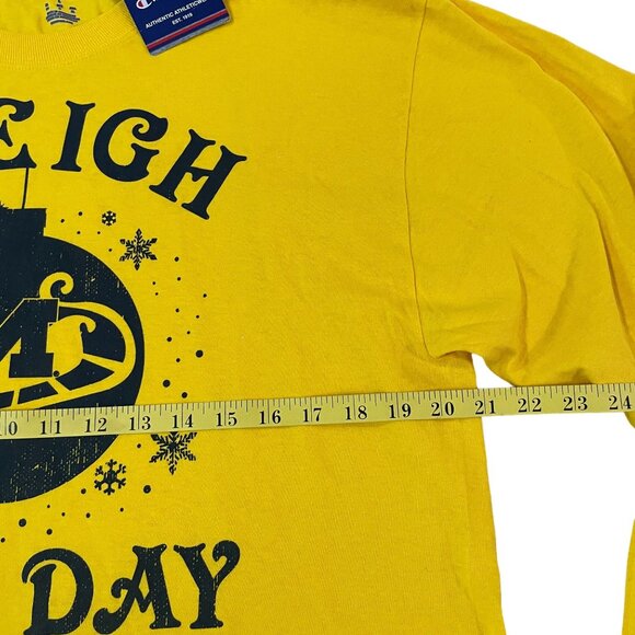 University of Michigan Champion Men's Long Sleeve Graphic T-Shirt Yellow Size L - Picture 3 of 5